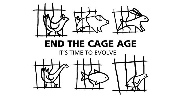 END THE CAGE AGE – NO MORE ANIMALS IN CAGES