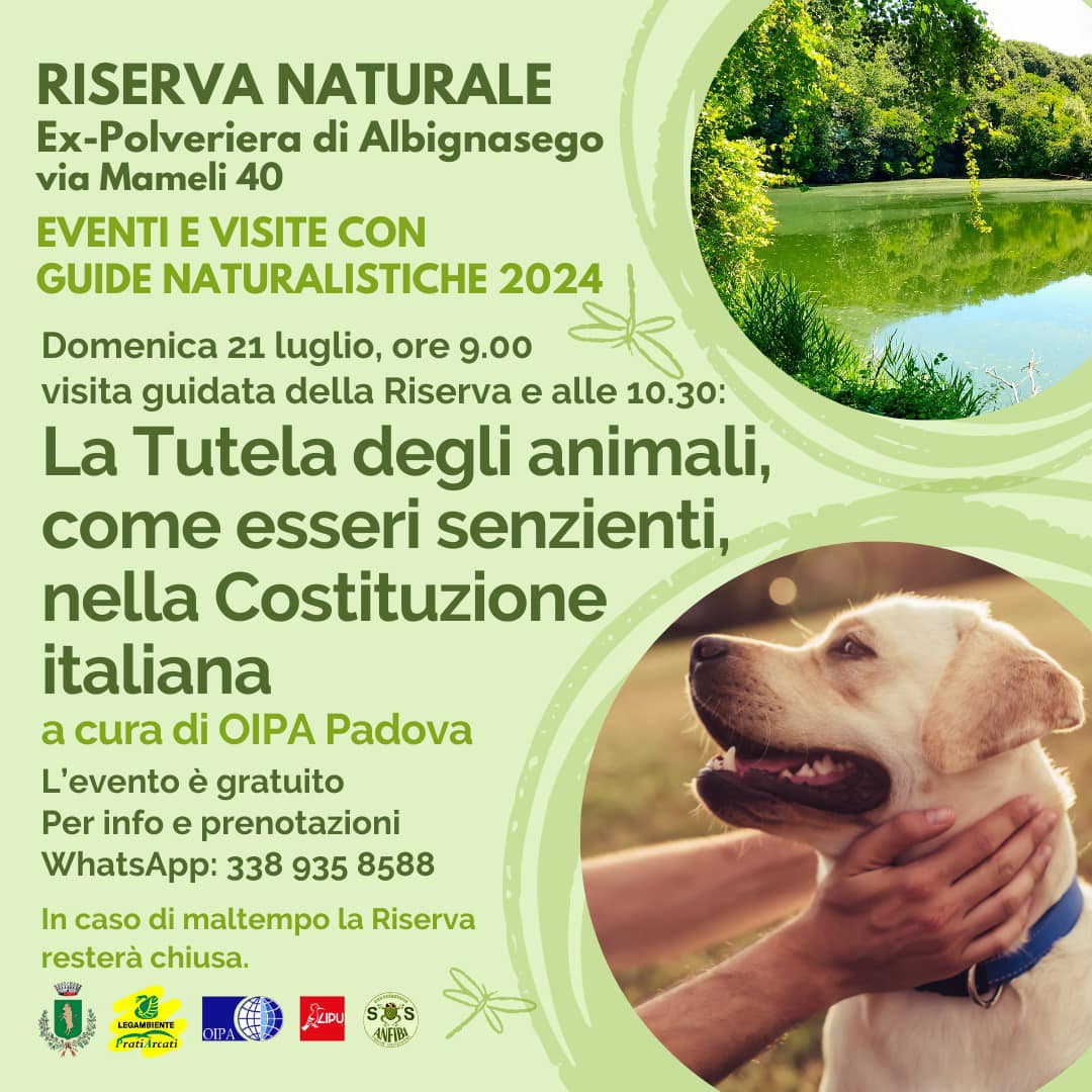Albignasego (PD) – “La tutela degli animali come esseri senzienti nella Costituzione italiana”