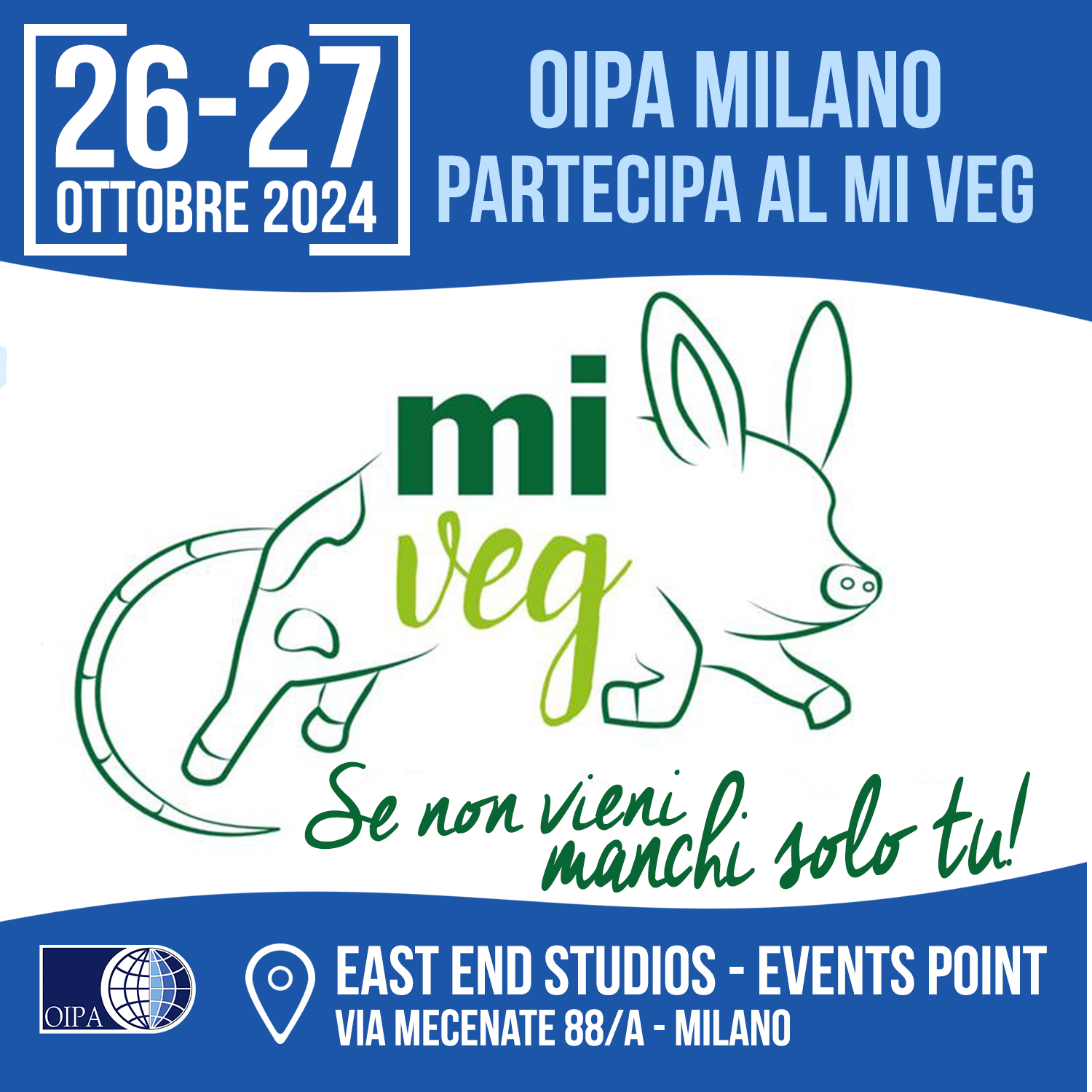 MILANO, 26 e 27 OTTOBRE: L’OIPA AL MiVEG 2024