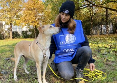 cane ron quasi cieco e volontaria oipa