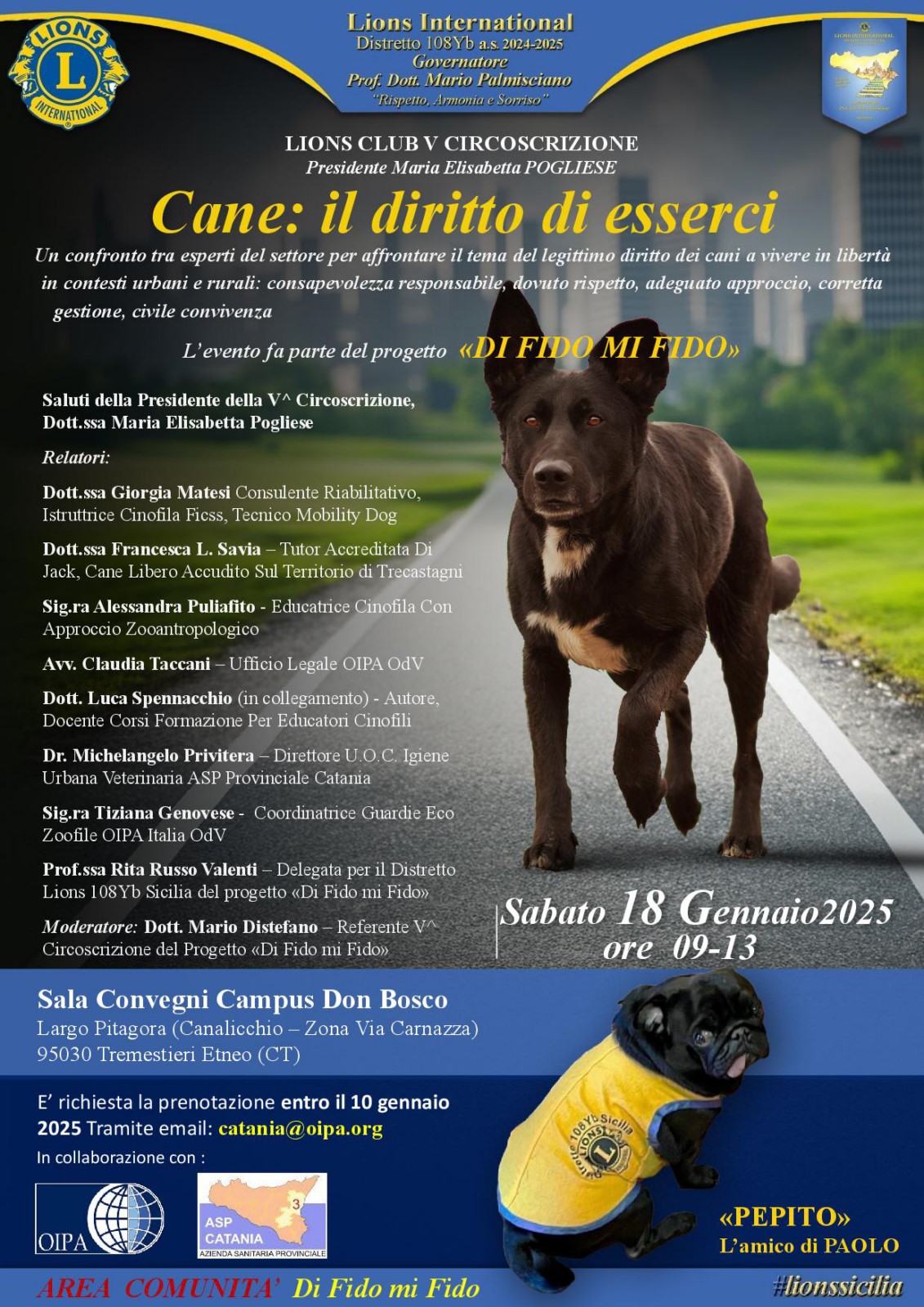 Tremestieri Etneo (CT) – “Cane: il diritto di esserci”: convegno