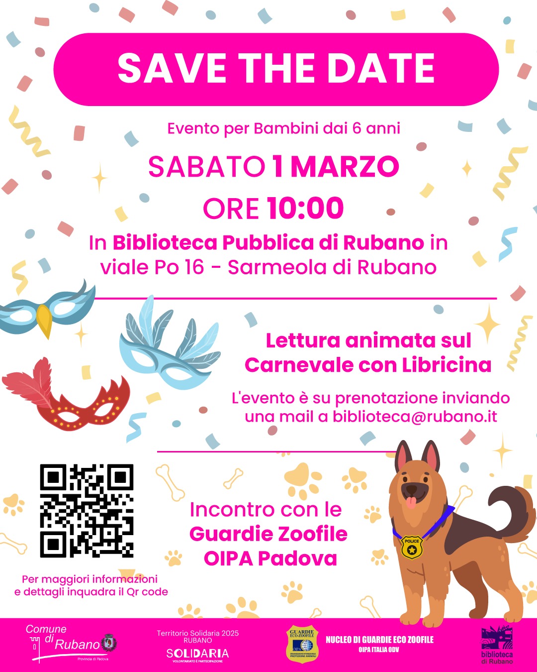 Rubano (PD) – Lettura animata sul Carnevale